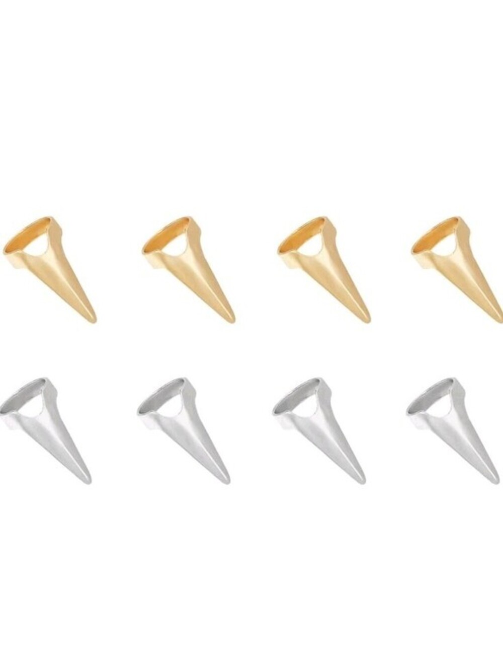 NBEADS 10 Pcs 2 Colors Finger Claws, Metal Finger Nail Tip Claw Rings Punk...